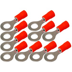 Terminale Rosso con occhio per Cavo in rame 0,25:1,5mmq RF-M6 10PZ N24590027563-0%