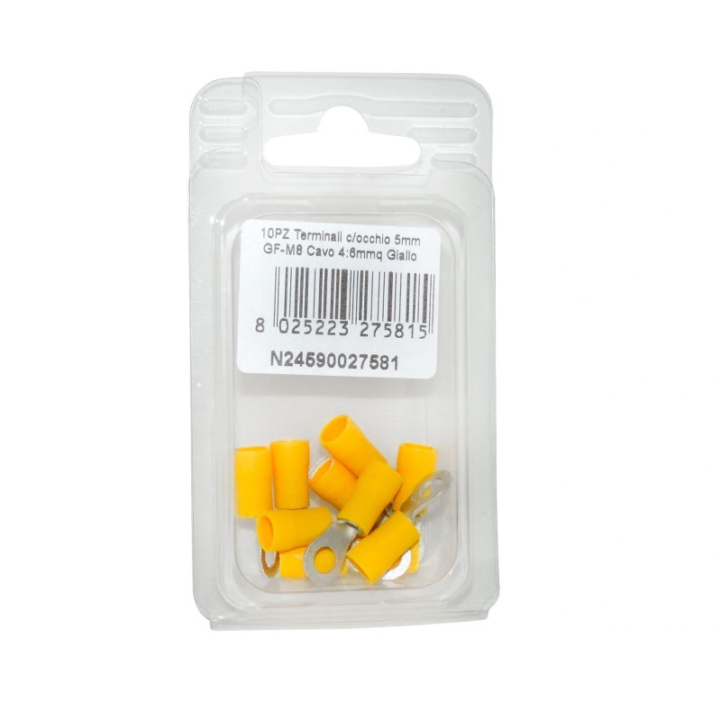 Terminale Giallo con occhio per Cavo in rame 4:6mmq GF-M5 10PZ N24590027581-0%