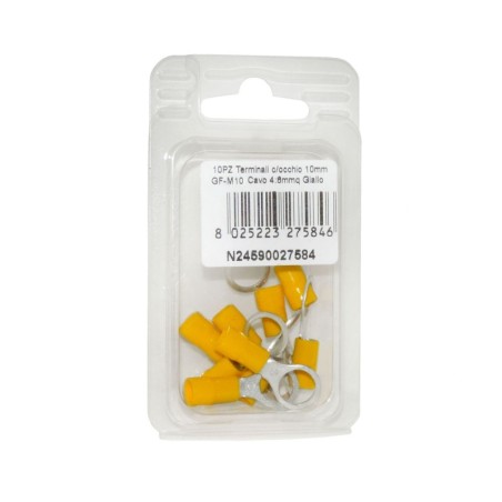 GF-M10 Yellow Terminal with eye for Copper Cable 4/6mmq 10PCS N24590027584