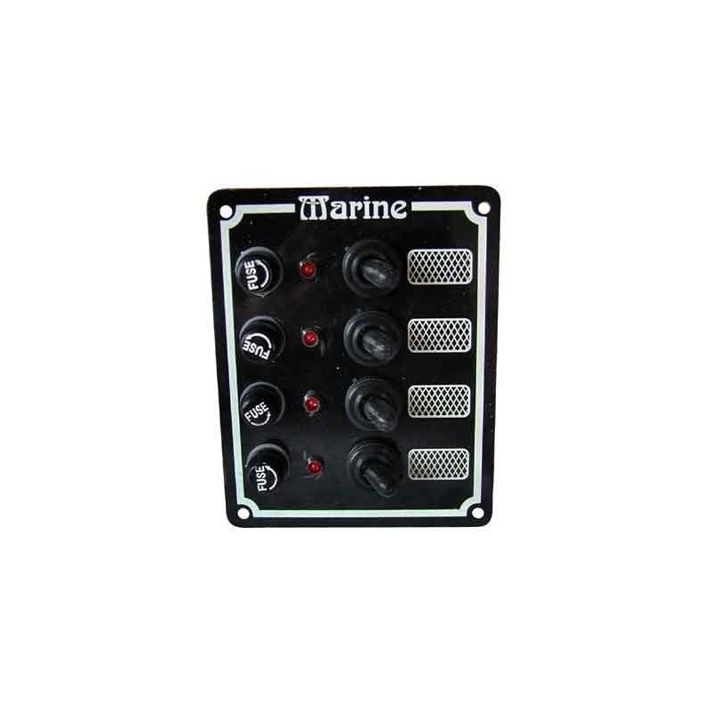 Pannello elettrico in alluminio 4x10A Interruttori a levetta 100x125mm N50423727721-20%