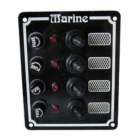 Pannello elettrico in alluminio 4x10A Interruttori a levetta 100x125mm N50423727721-20%