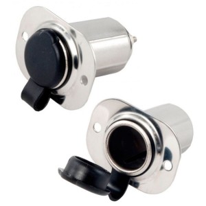 12V Stainless Steel socket for portable telephones or lighter N50523027246