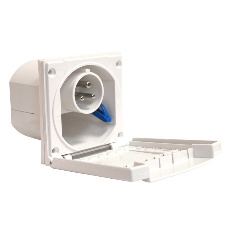 Spina CEE ad incasso con coperchio a scatto CEE 240V 16A N50523521030-10%