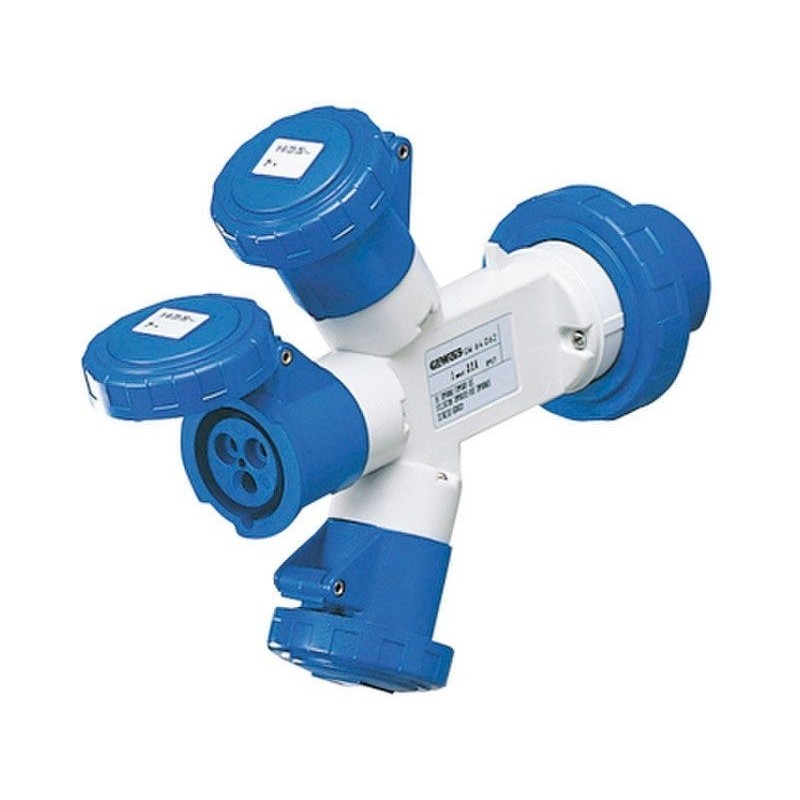 Adattatore Spina Tripla 3 Presa Industriale CEE 220V IP44 N50523527254-0%