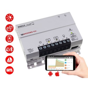 Western WRM15 DualB Regolatore di Carica MPPT 2 uscite 12-24V 15A N52830550103-33%