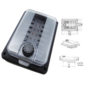 Scatola portafusibili lamellari 10 Sedi 125x90mm OS1410065-18%