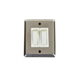 Interruttore basculante in inox Doppio OS1410215-0%