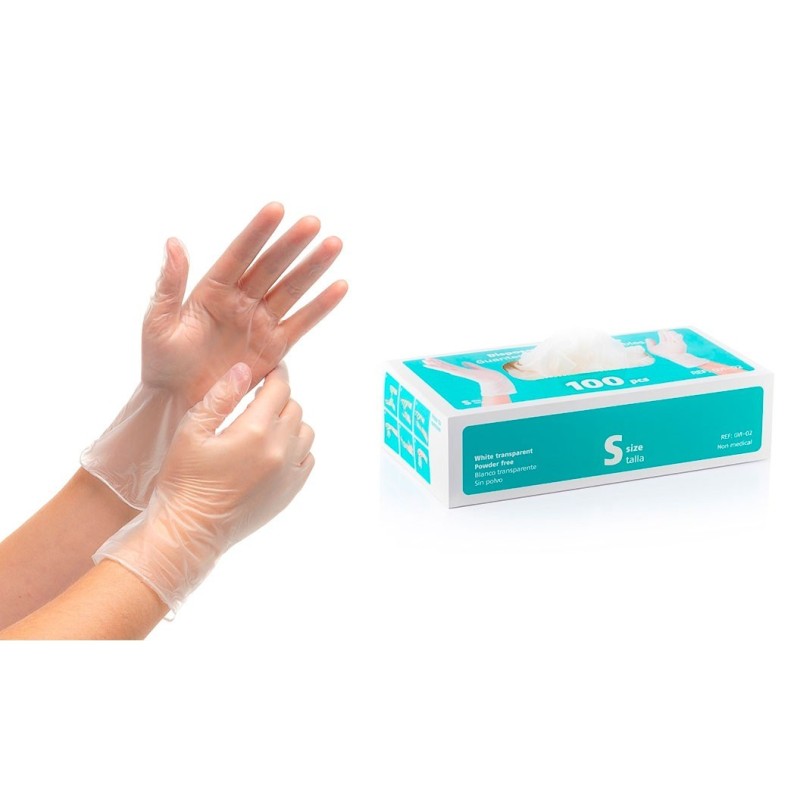 Disposable Vinly Gloves Category I Resistant Dust Free Size S 100pcs N71547617571
