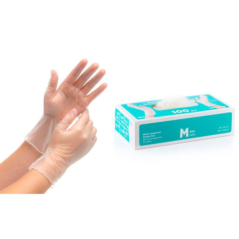 Disposable Vinly Gloves Category I Resistant Dust Free Size M 100pcs N71547617572