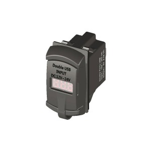 12/24V power outlet with double USB and voltmeter OS1419561