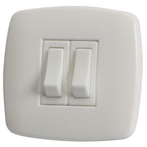 Contemporary Double White switch 68x71mm OS1448402
