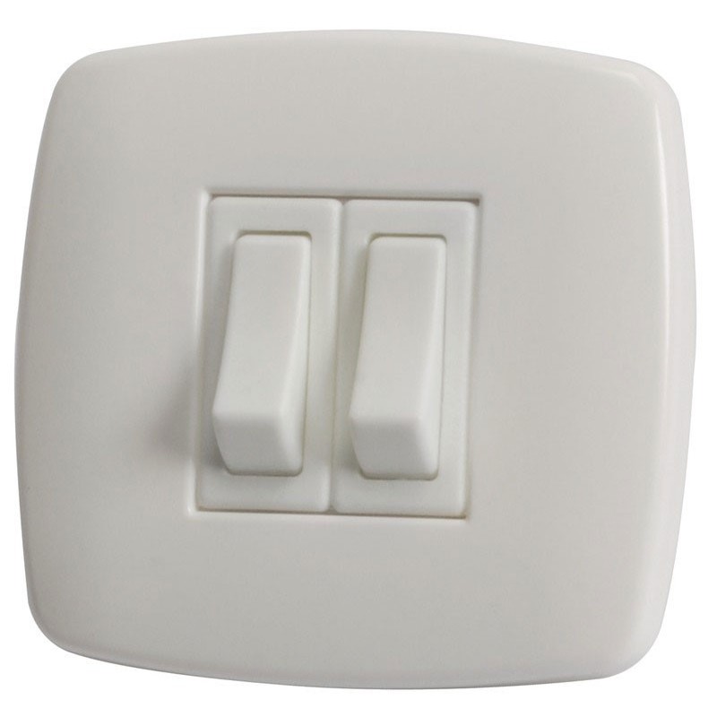 Contemporary Double White switch 68x71mm OS1448402