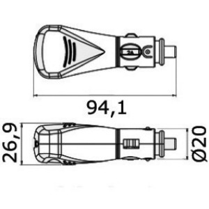 Plug with USB connection 1A 12/24V OS1451710