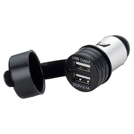 Adattatore presa corrente doppio USB con cappuccio 12/24V OS1451715-18%