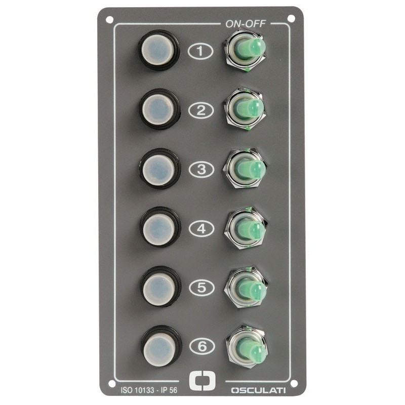 Pannello elettrico Elite 6 interruttori 170x90mm OS1470000-0%