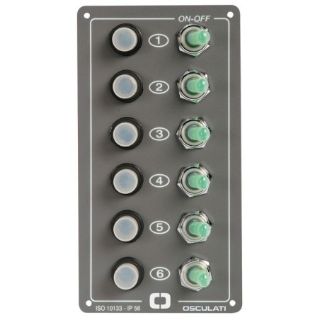 Pannello elettrico Elite 6 interruttori 170x90mm OS1470000-0%