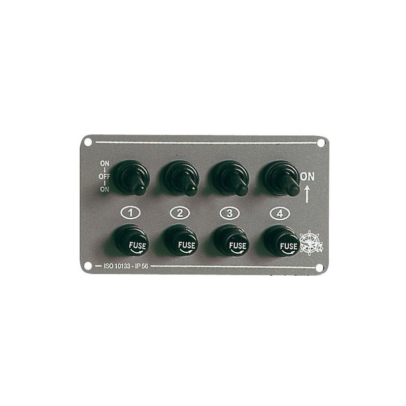 4-switch Horizontal Electric Panel 140x80mm OS1470700