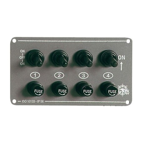 4-switch Horizontal Electric Panel 140x80mm OS1470700