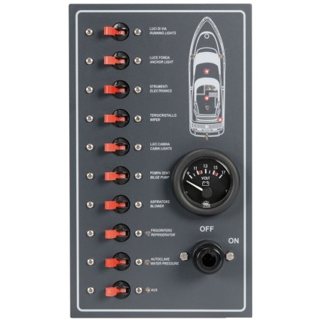 Pannello elettrico 10 interruttori magnetotermici OS1470900-18%