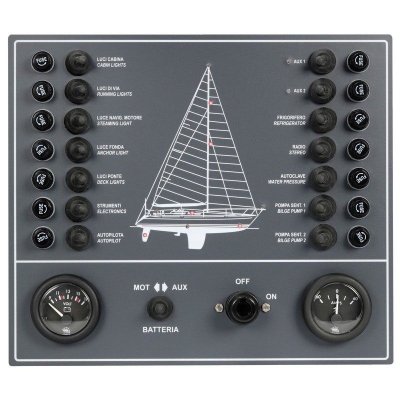 Electric control panel for sail boat 14 switches OS1480801
