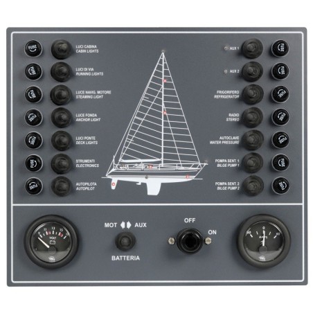 Electric control panel for sail boat 14 switches OS1480801