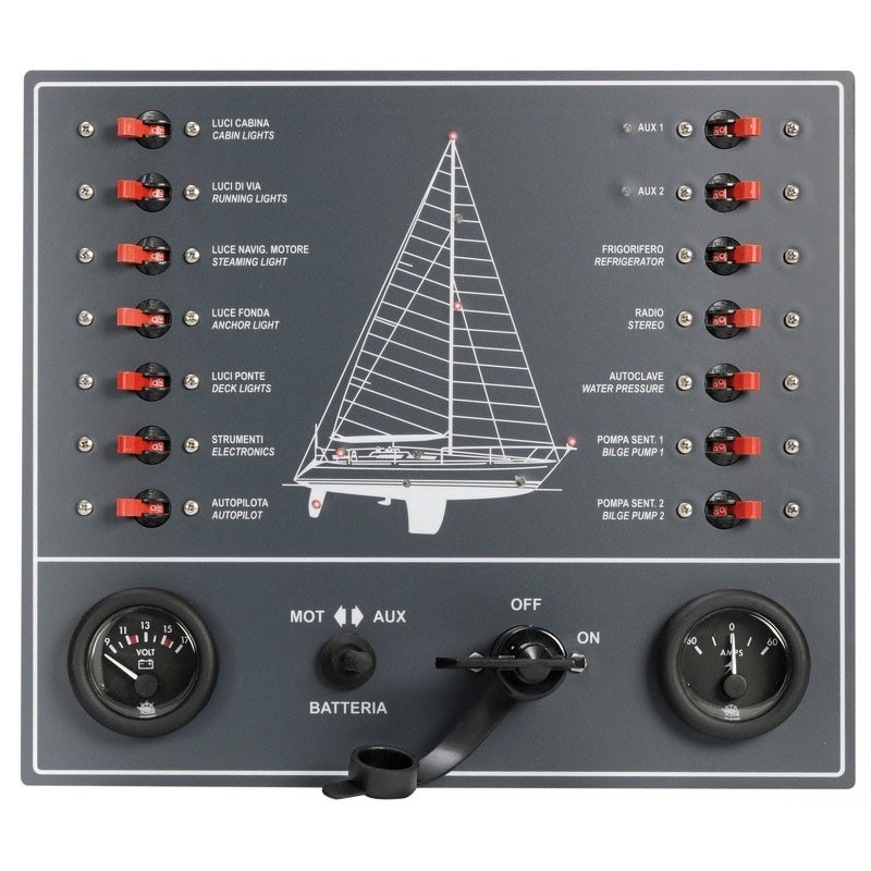 Control panel thermo-magnetic switches sailboat OS1480901