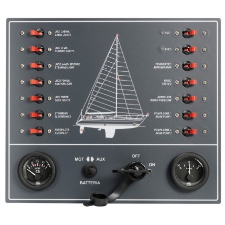 Control panel thermo-magnetic switches sailboat OS1480901