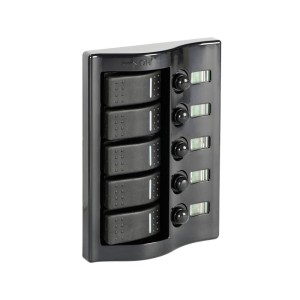 Electric control panel 5 flush rocker switches 165x115mm OS1484305