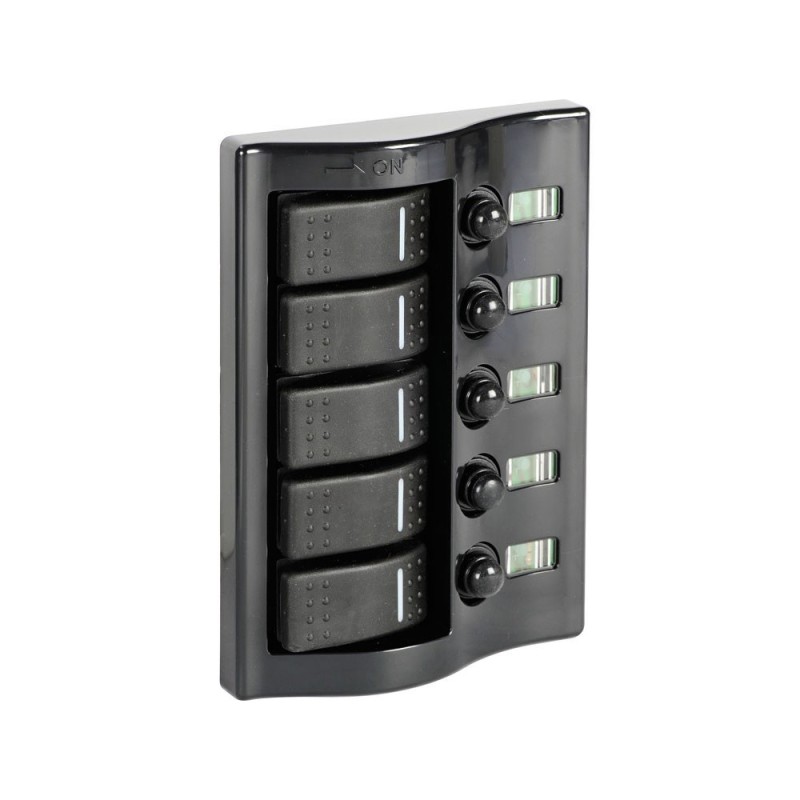 Electric control panel 5 flush rocker switches 165x115mm OS1484305