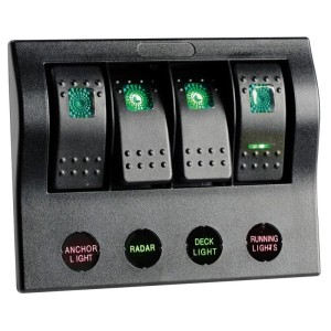PCP Compact electric panel with 4 switches LED Ligts OS1486004