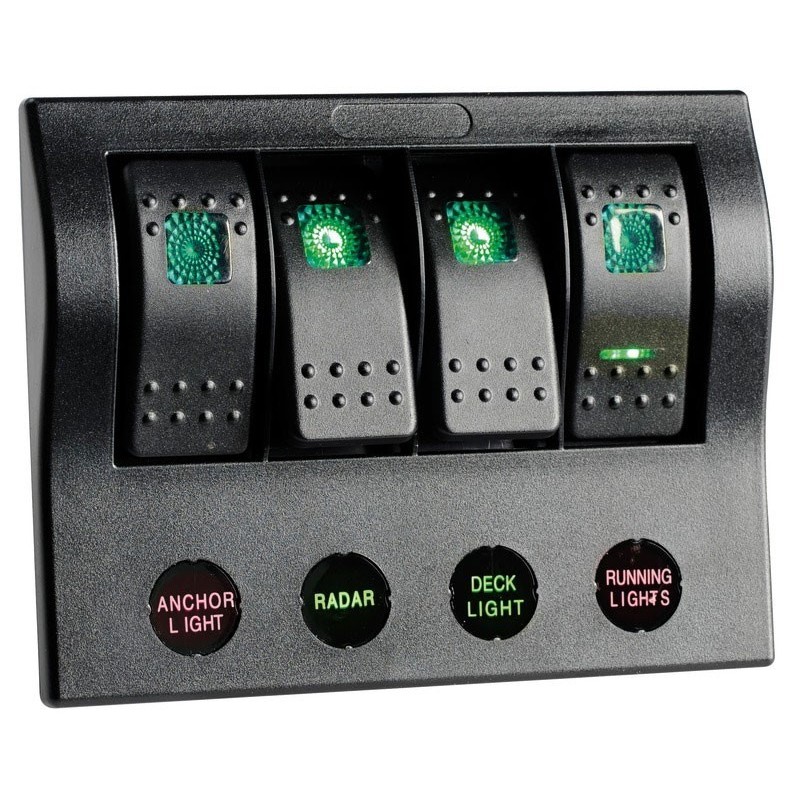 PCP Compact electric panel with 4 switches LED Ligts OS1486004