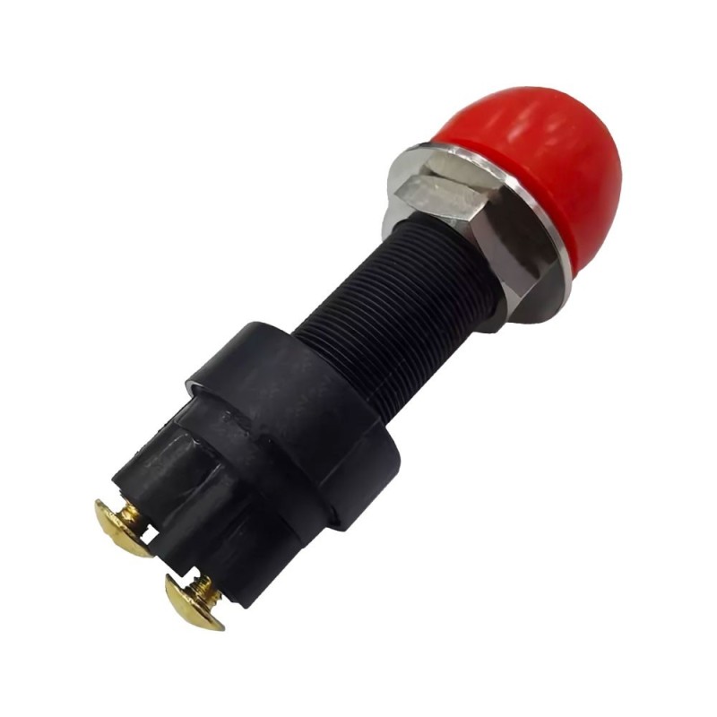Pulsante stagno rosso in ottone max 30A 12V OS1491000RO-0%