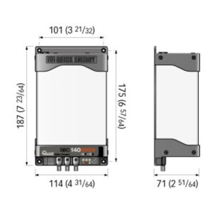 Quick Battery Charger SBC NRG+ 140FR 12A 12V 2 outputs 114x187x71mm QSBC140NRG