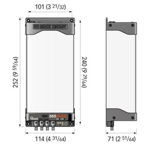 Quick Battery Charger SBC NRG+ Low 365FR 15A 24V 3 outputs 114x252x71mm QSBC365NRG