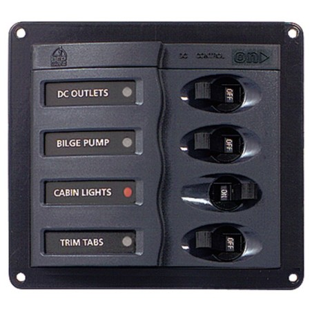 4 Gang Switch Panel 115x127x65mm Model 900 UF63125C