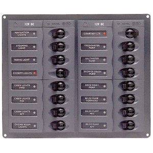 BEP Marine 904MN 12V DC Switch panel with 16 gangs 200x239x65mm UF63129L
