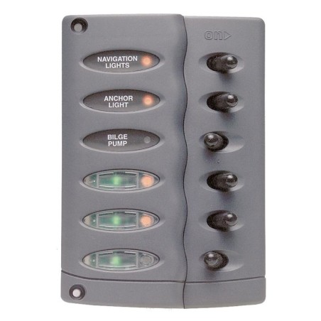 BEP Marine Pannello elettrico CSP6-PTC 6 interruttori 158x112x75mm UF63141A-30%