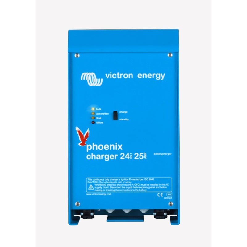 Victron Phoenix 24/25 Caricabatterie 24V 25A 2 Uscite + 1 da 4A per batterie 100/400Ah UF64903G-15%