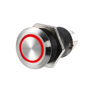 Interruttore FLAT in acciao inox ON-OFF 12V 20A LED Rosso OS1421502-18%