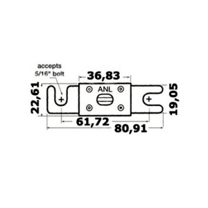 Fusibile ANL Gold Plated alta capacità 325A OS1410053-0%