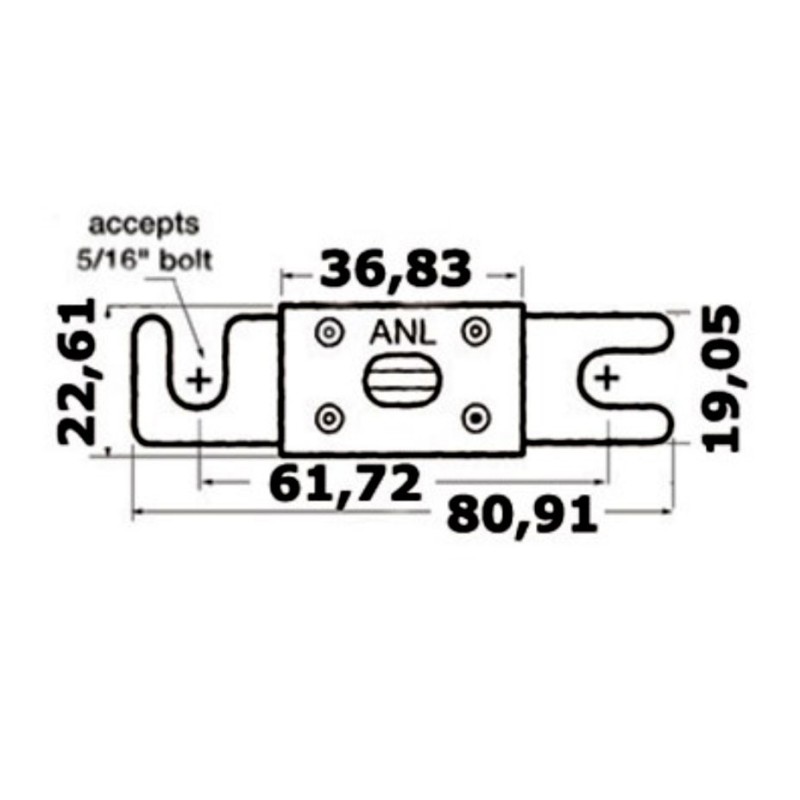 ANL Gold Plated High capacity fuse 150A OS1410046