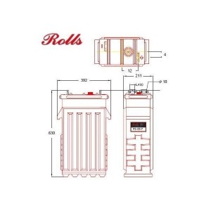 Rolls SERIE 5000 Banco Batterie Rolls 48V 119.52kWh 200ROLLS2KS33P-40%