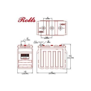 Banco Batterie Rolls - 48V 55,49kWh 200ROLLS6CS25P-30%