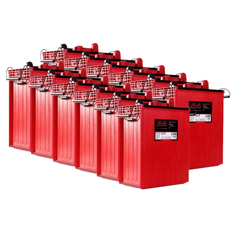 Rolls S1450 Serie 4000 Banco Batterie 24 Volt 34.84 kWh C100 200ROLLSS1450-24V-25%