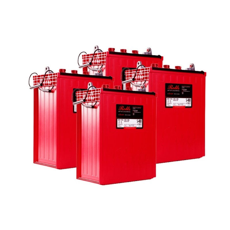 Rolls S480 Serie 4000 Banco Batterie 24 Volt 10.77 kWh C100 200ROLLSS480-24V-20%