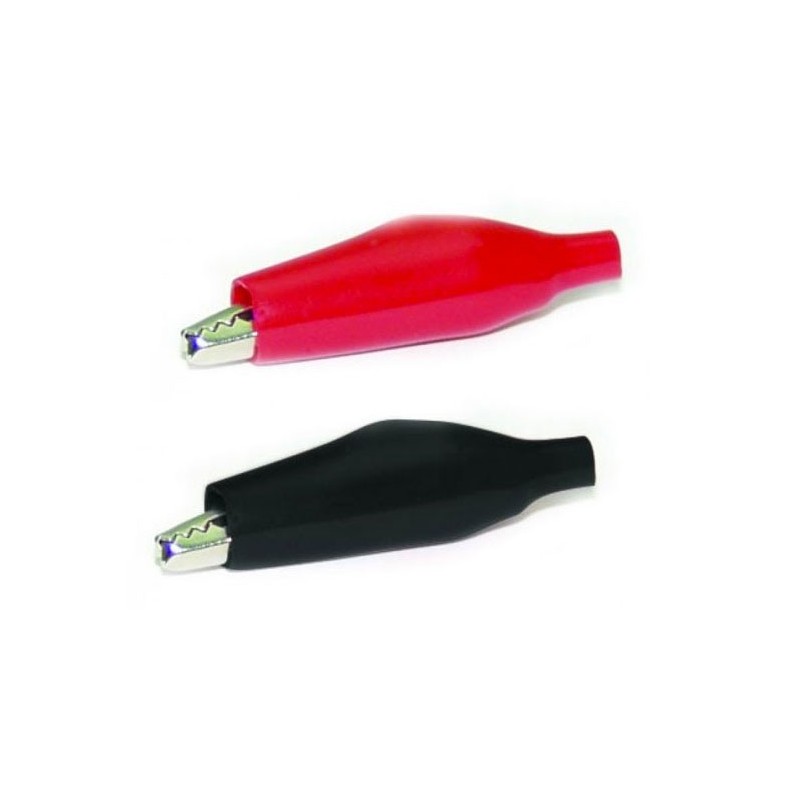Couple Medium Crocodile Clips with rubber sheath for cables 35mm N50824001302