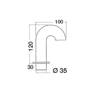Stainless steel Elbow outlet for electrical cables OS1448192