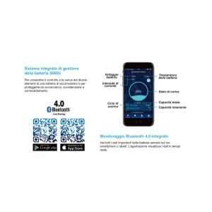 Ultimatron LiFePO4 12V 200Ah UBL-12-200-PRO 12.8V Batteria al Litio BMS Smart Bluetooth 2560Wh-38%