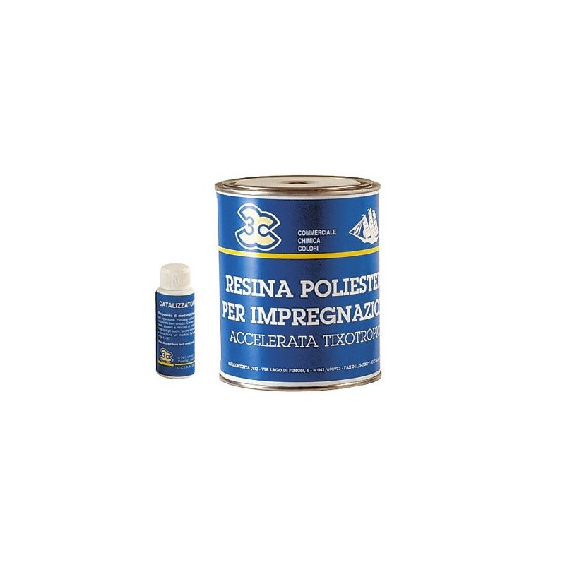 Resina Poliestere 750ml con catalizzatore per impregnazione accelerata MT5724907-10%