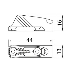 Clam-cleat Strozzascotte in nylon per scotte da 1/4mm OS5626300-28%